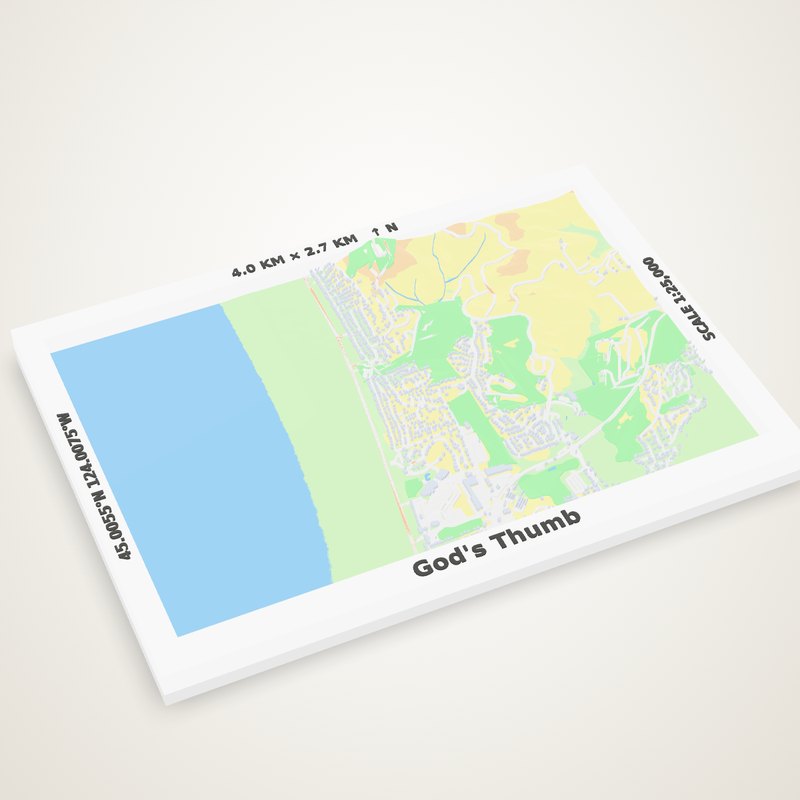 Trail & Terrain Map: God's Thumb