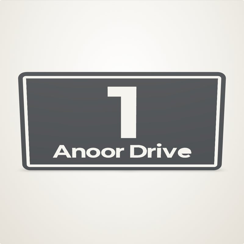 House Numbers: 1 Anoor Drive