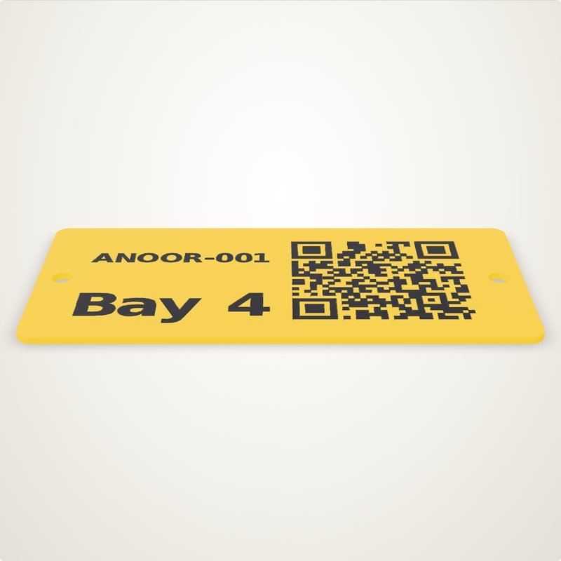 ID plate: ANOOR-001 · Bay 4