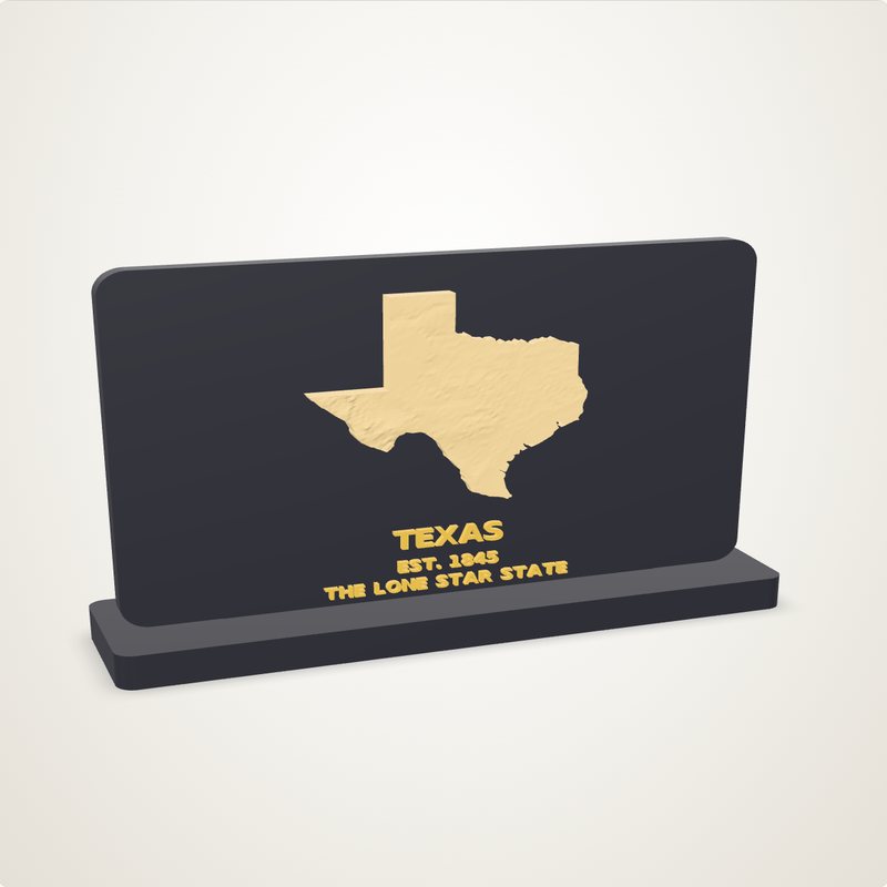 State Plaque: Texas · EST. 1845